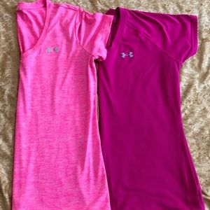 Under Armour shirts, woman size small and medium